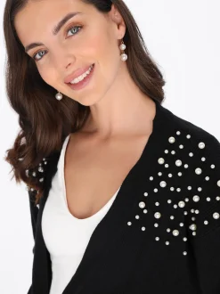 Usha Damen Strickjacke in schwarz
