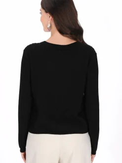Usha Damen Strickjacke in schwarz