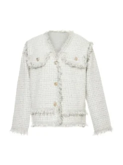 Usha Damen Strickjacke in weiß