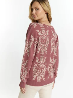 Usha Damen Strickpullover in altrosa