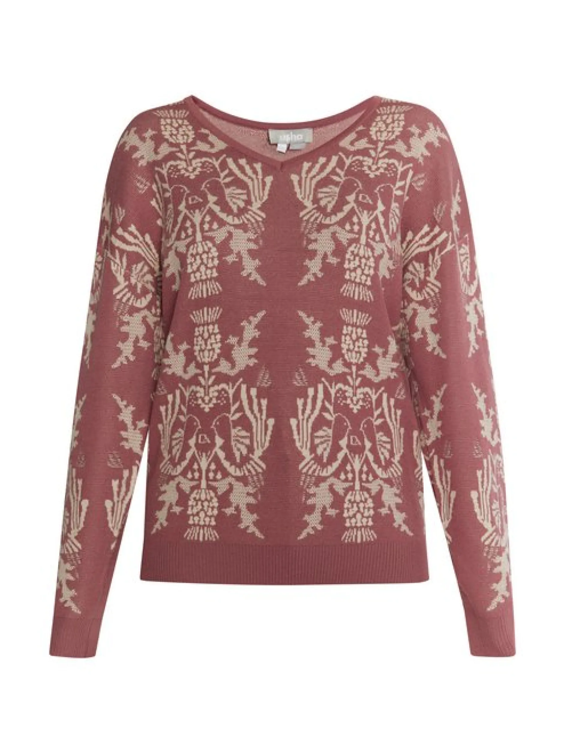 Usha Damen Strickpullover in altrosa