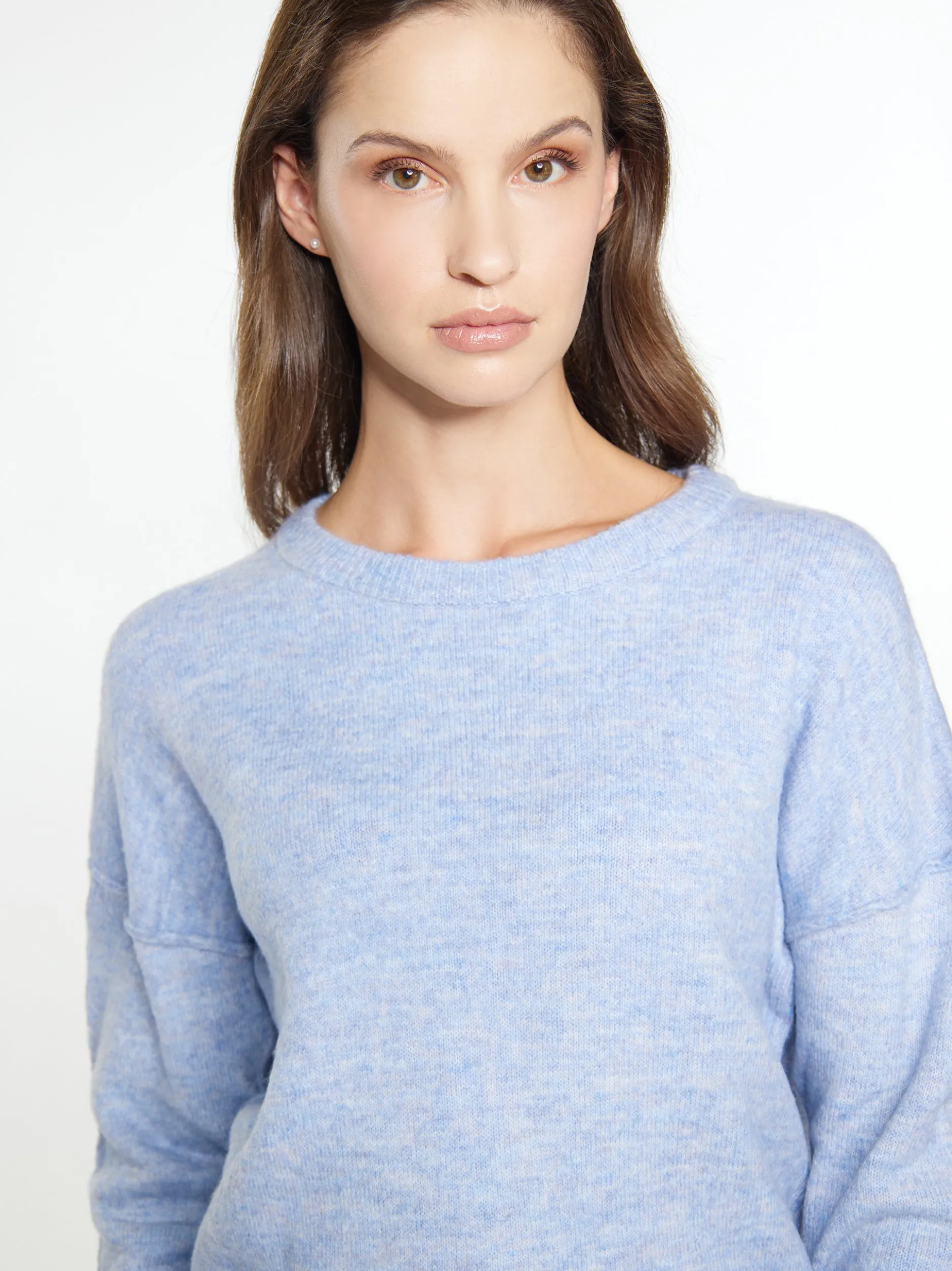 Usha Damen Strickpullover in blau - Ausschnitt: Rundhals