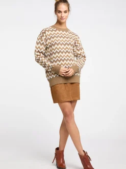Usha Damen Strickpullover in braun