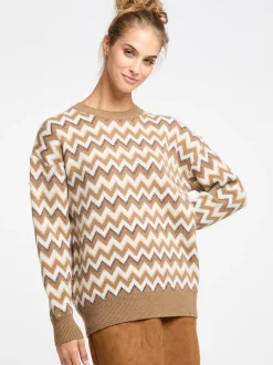 Usha Damen Strickpullover in braun