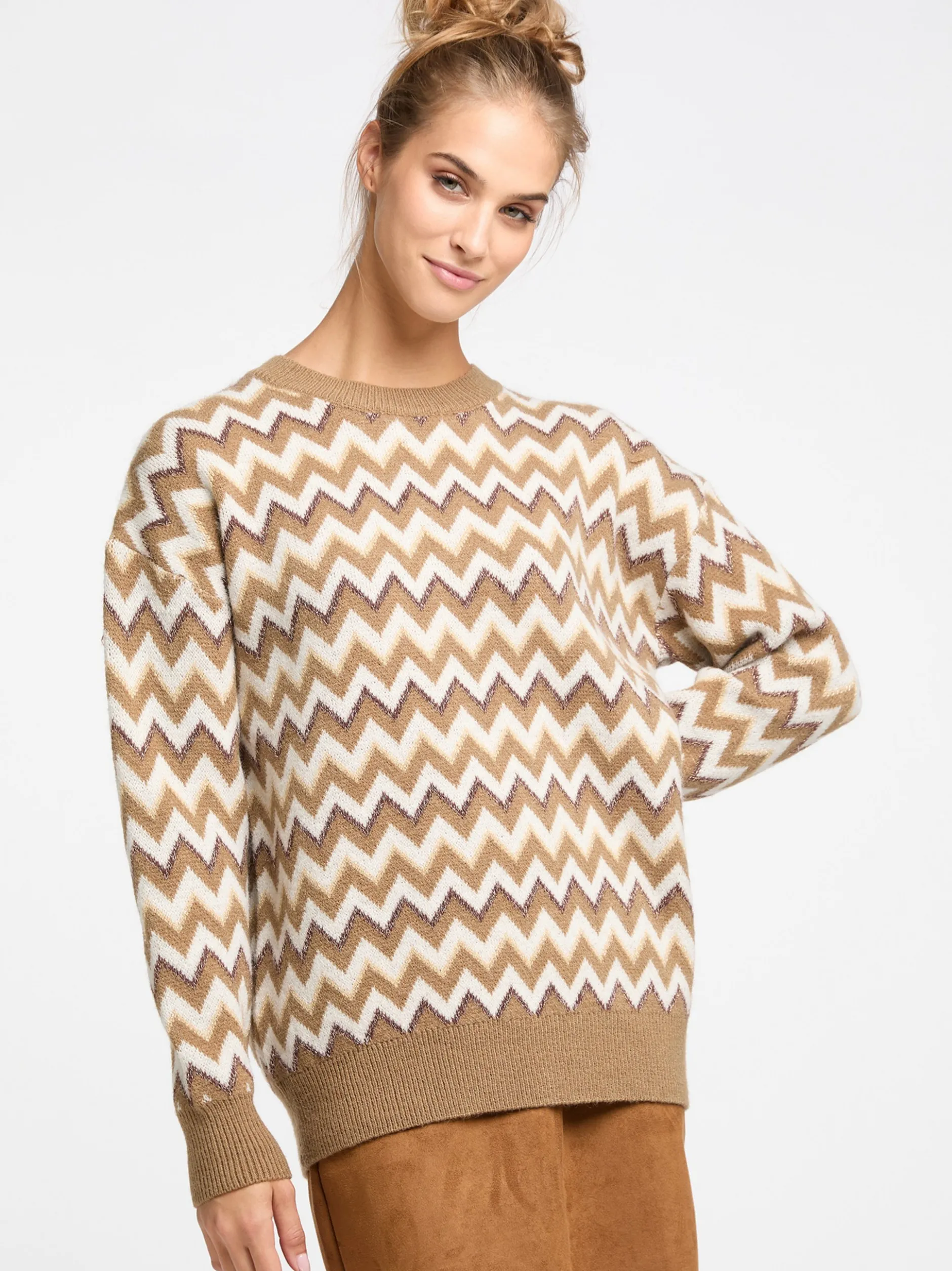 Usha Damen Strickpullover in braun