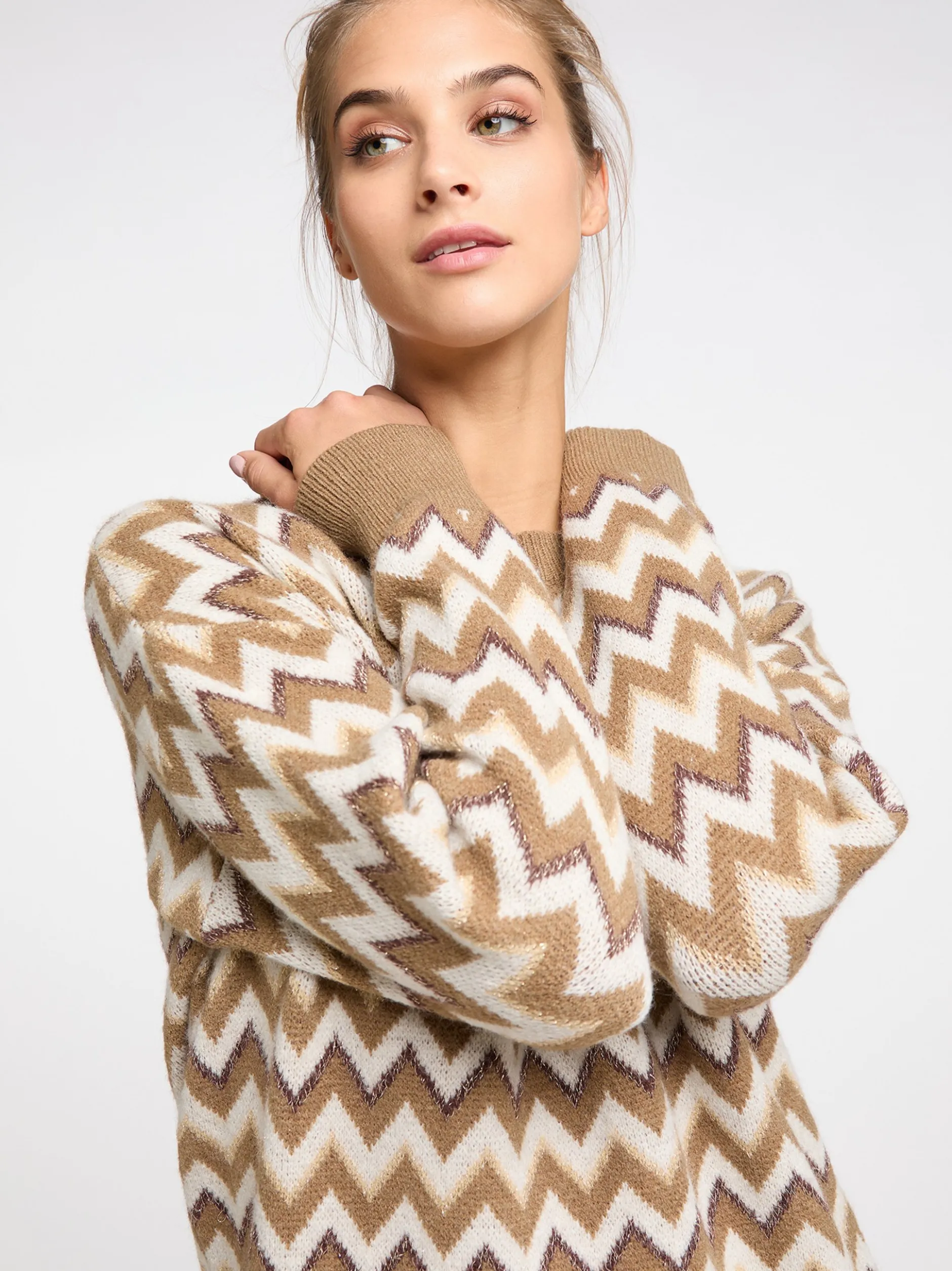 Usha Damen Strickpullover in braun