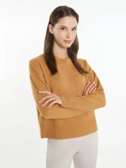 Usha Damen Strickpullover in camel