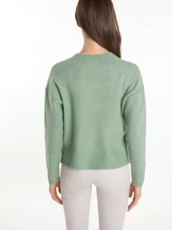 Usha Damen Strickpullover in grün - Ausschnitt: Rundhals