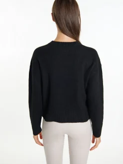 Usha Damen Strickpullover in schwarz