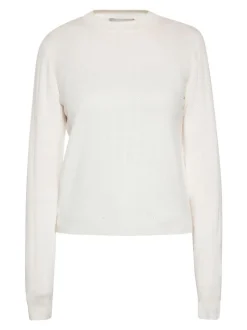 Usha Damen Strickpullover in weiß - Ausschnitt: Rundhals