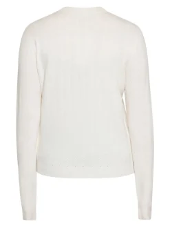 Usha Damen Strickpullover in weiß - Ausschnitt: Rundhals