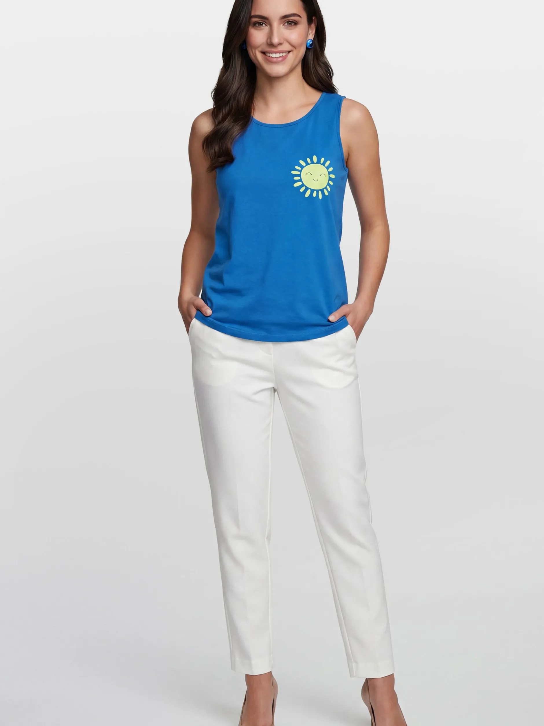 Usha Damen Top in blau