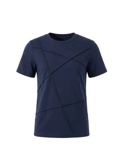 Usha Damen T-Shirt in marine - Ausschnitt: Rundhals