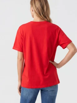 Usha Damen T-Shirt in rot - Ausschnitt: Rundhals