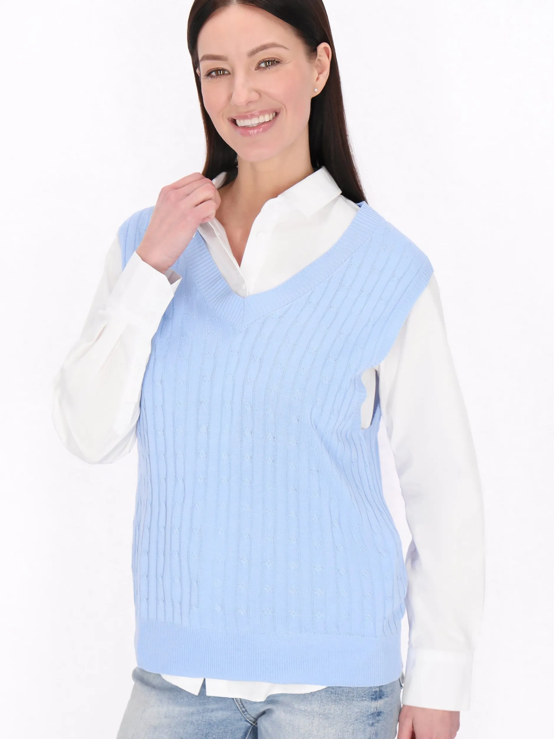 Usha Damen Weste in blau