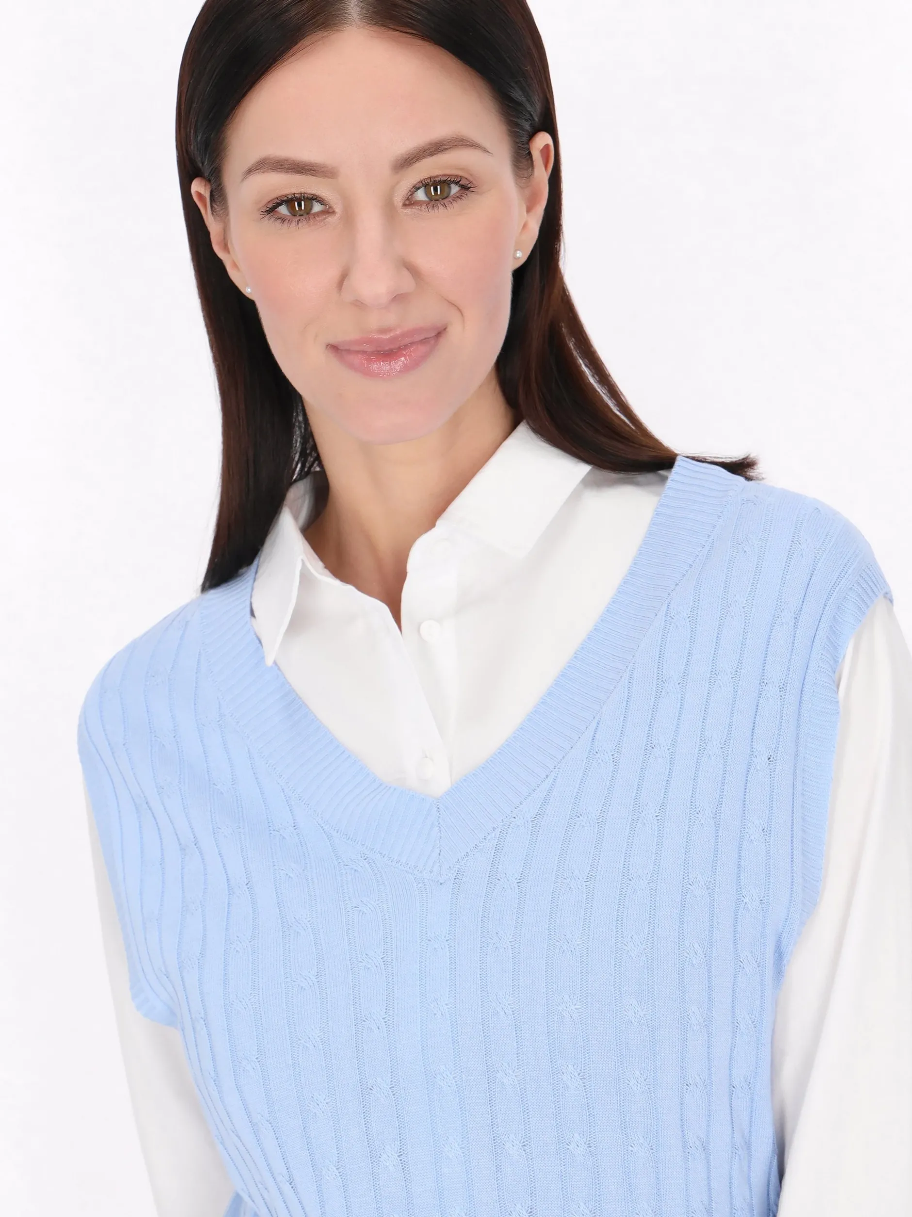 Usha Damen Weste in blau