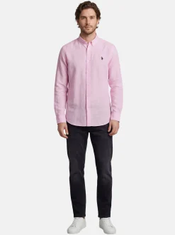 U.S. Polo Assn. Herren Hemd - USBlaake in pink