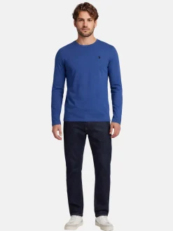 U.S. Polo Assn. Herren Langarmshirt - USAaron in royal