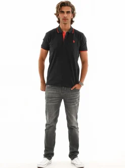 U.S. Polo Assn. Herren Poloshirts - USKayle in schwarz
