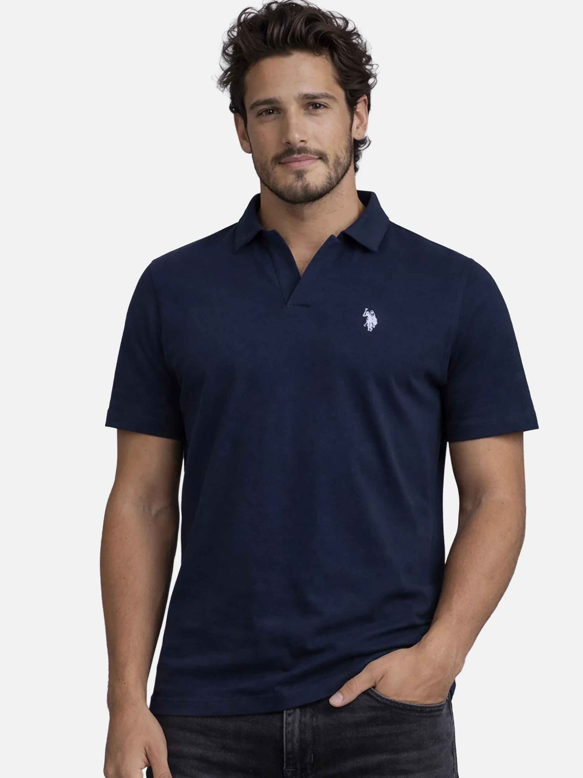 U.S. Polo Assn. Herren Poloshirt - USAAce in marine