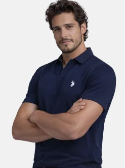 U.S. Polo Assn. Herren Poloshirt - USAAce in marine