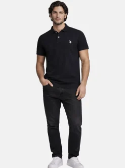 U.S. Polo Assn. Herren Poloshirt - USBrodyy in schwarz