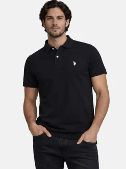 U.S. Polo Assn. Herren Poloshirt - USBrodyy in schwarz