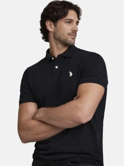 U.S. Polo Assn. Herren Poloshirt - USBrodyy in schwarz