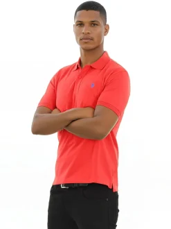 U.S. Polo Assn. Herren Poloshirt - USNeho in rot