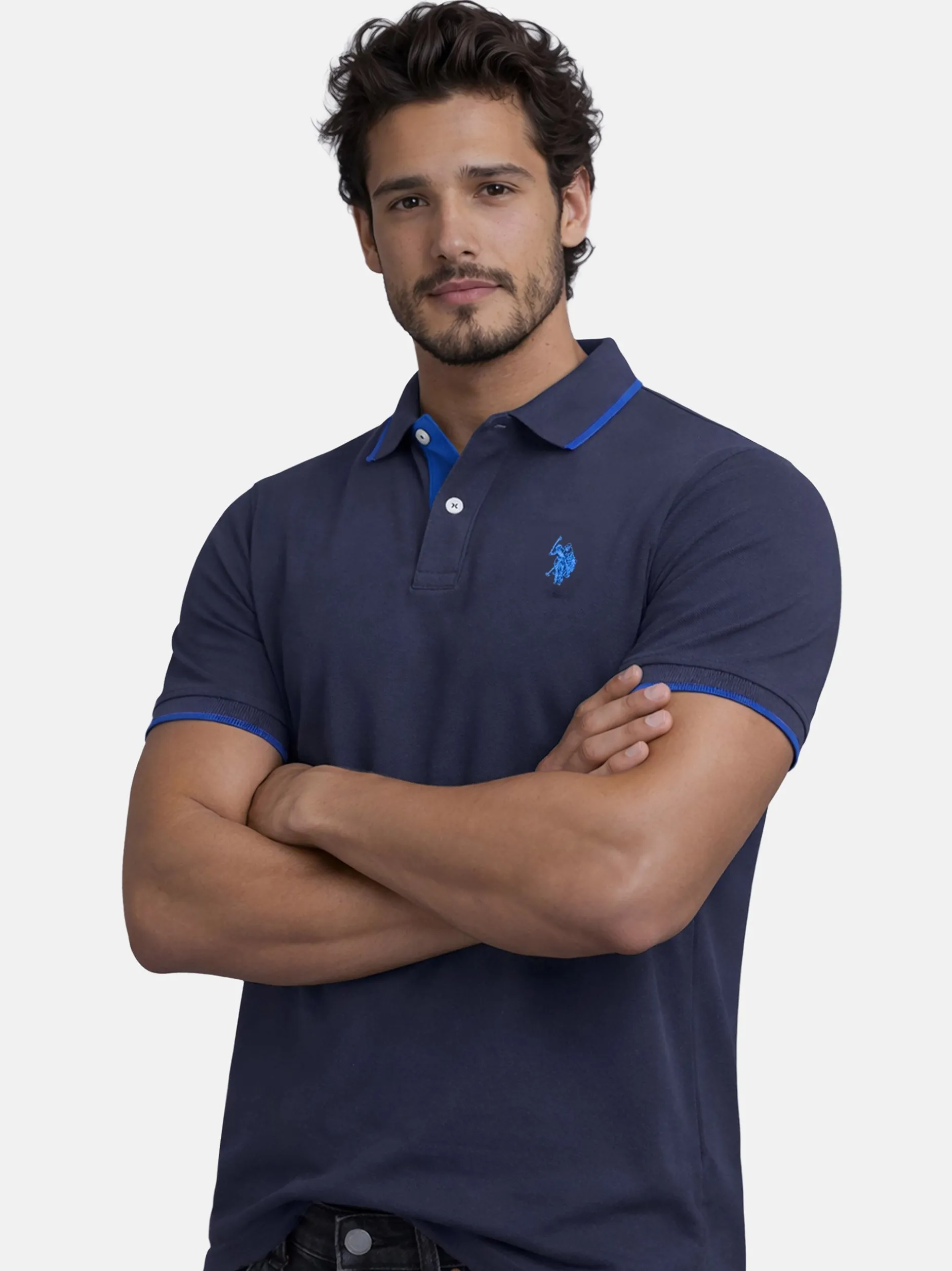 U.S. Polo Assn. Herren Poloshirt - USTristaan in blau