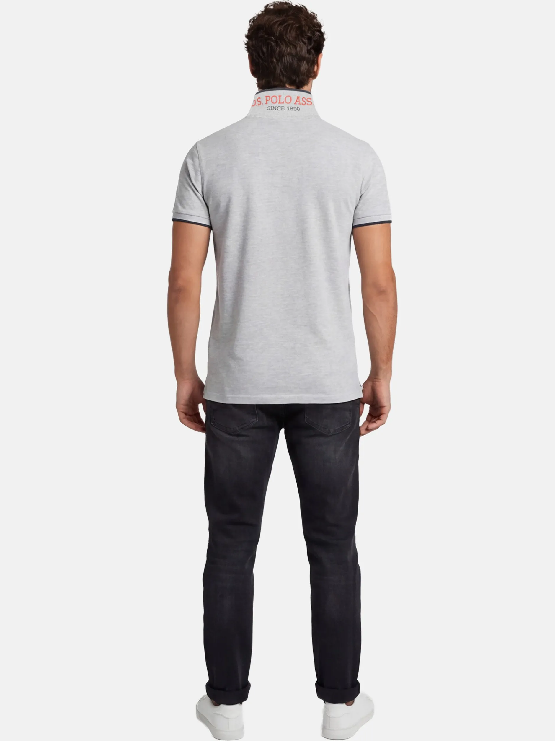 U.S. Polo Assn. Herren Poloshirt - USTristaan in grau