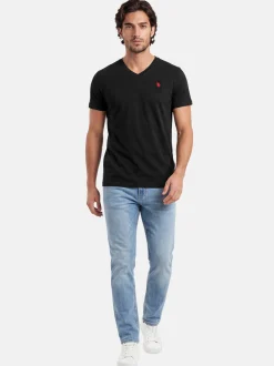 U.S. Polo Assn. Herren T-Shirt - USRiider in schwarz