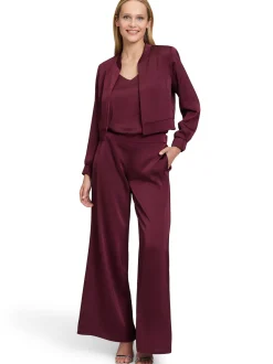 V by Vera Mont Damen Satinhose in aubergine