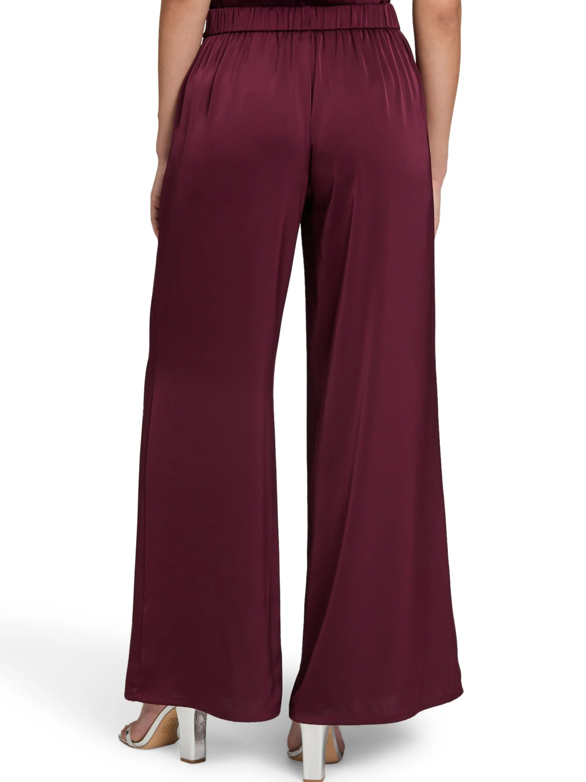 V by Vera Mont Damen Satinhose in aubergine