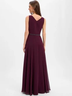 Vera Mont Damen Abendkleid in aubergine - Länge: lang