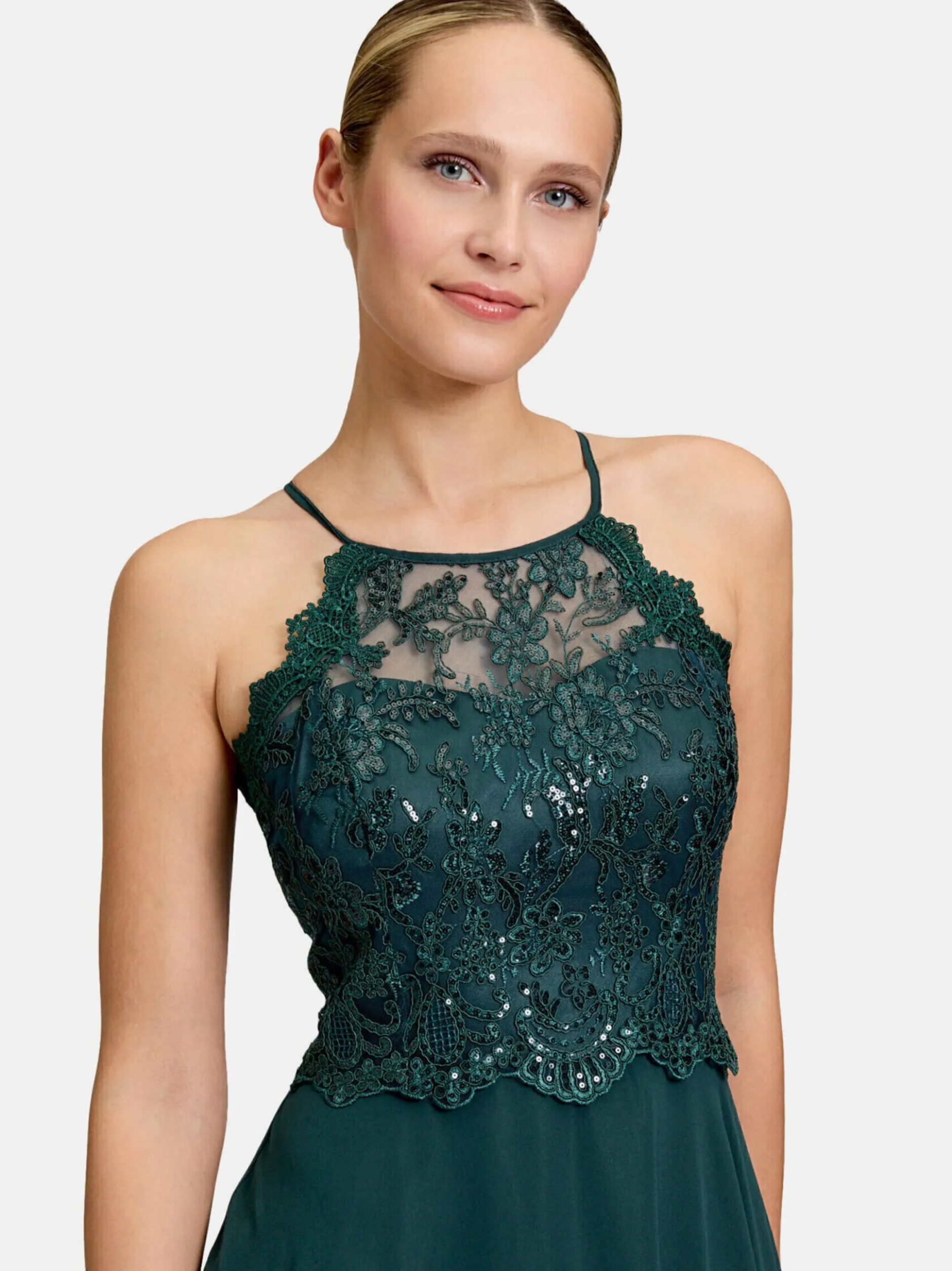 Vera Mont Damen Abendkleid in grün