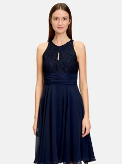 Vera Mont Damen Abendkleid in lind blau