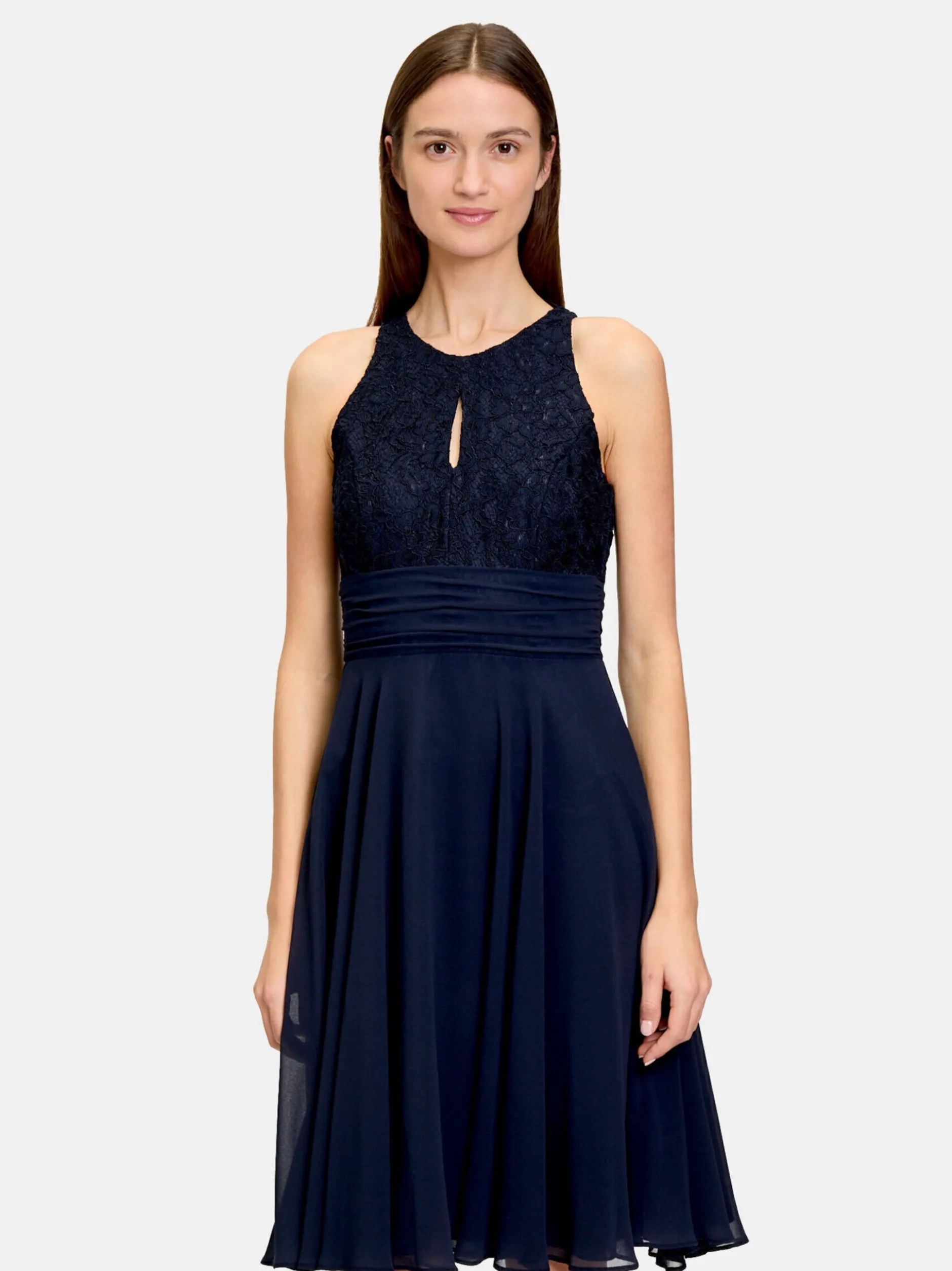 Vera Mont Damen Abendkleid in lind blau