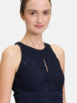 Vera Mont Damen Abendkleid in lind blau