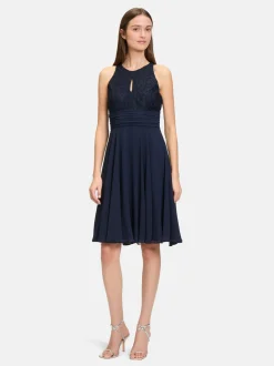 Vera Mont Damen Abendkleid in lind blau
