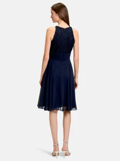 Vera Mont Damen Abendkleid in lind blau