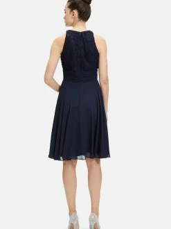 Vera Mont Damen Abendkleid in lind blau