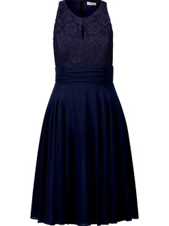 Vera Mont Damen Abendkleid in lind blau