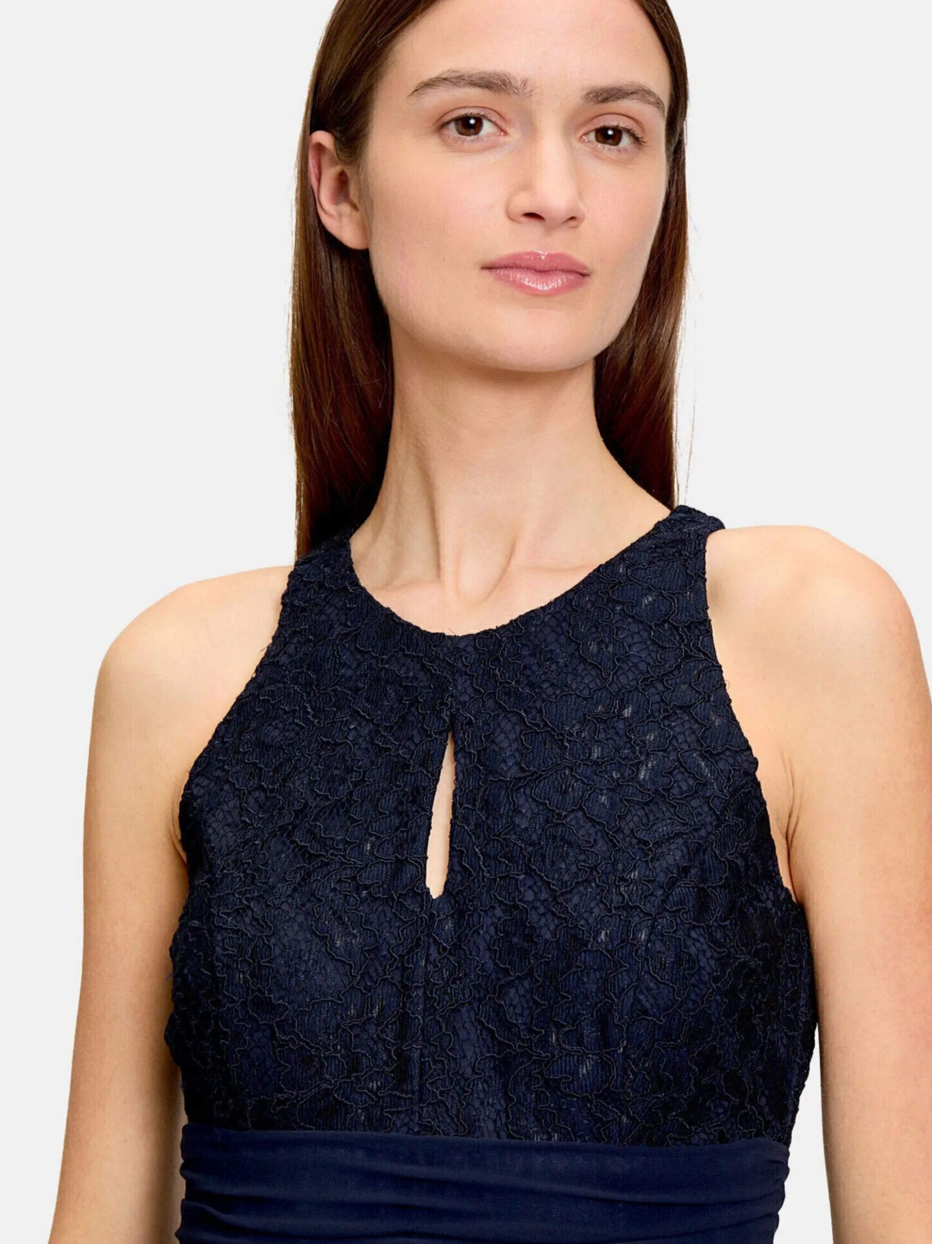 Vera Mont Damen Abendkleid in lind blau
