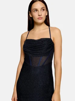 Vera Mont Damen Abendkleid in marine mehrfarbig