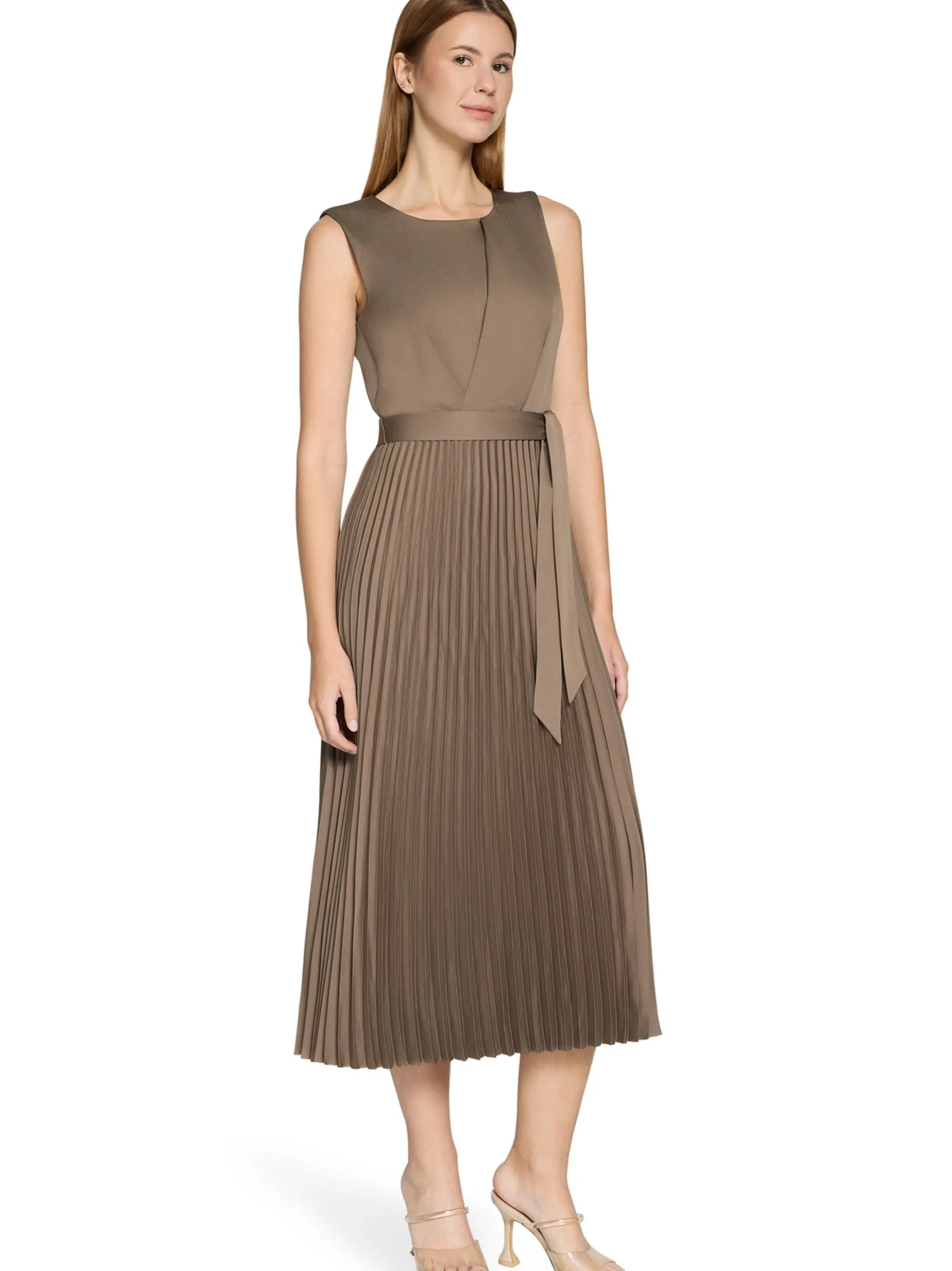 Vera Mont Damen Abendkleid in mocca - Ärmel: ohne Arm