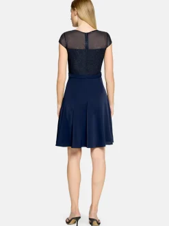 Vera Mont Damen Cocktailkleid in marine blau