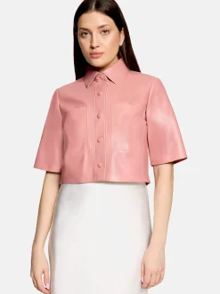 Vera Mont Damen Kunstleder-Jacke in altrosa