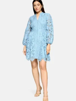 Vera Mont Damen Spitzenkleid in hellblau