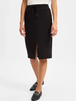 VG Damen Maxirock in schwarz - Länge: midi